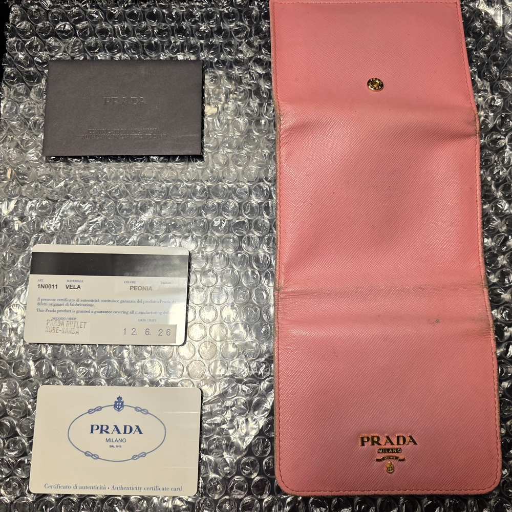 PRADA Milano Pink Saffiano Leather Wallet Interior - Picture 2 of 16
